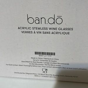 No stem bando Wine glasses